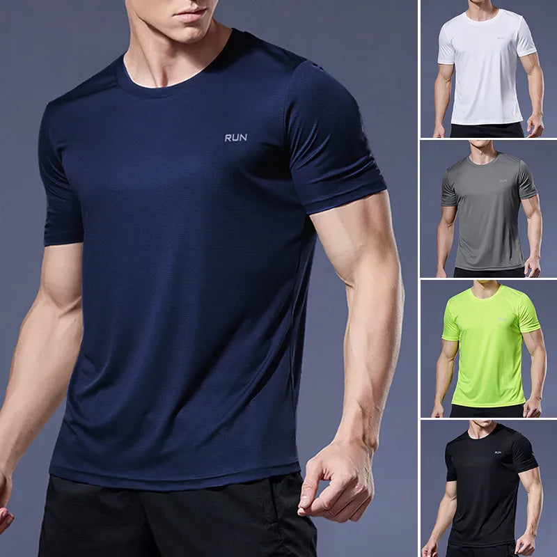 Running Shirts Soccer Shirts Men's Jersey Sportswear Mens Jogging T-Shirts Quick Dry Compression Sport T-Shirt Fitness Gym Simple and Class